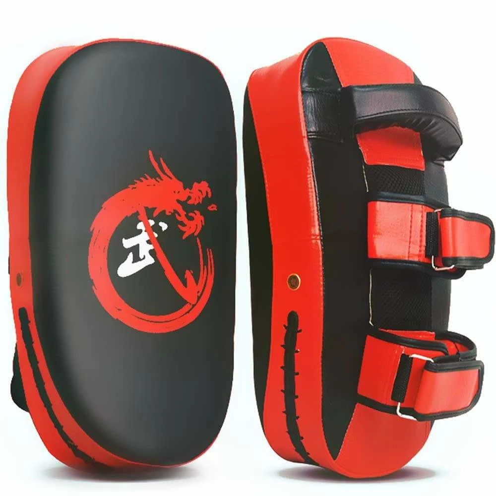 XMARTIAL 2 Pcs Red Black Target Muay Thai Pads 3 XMARTIAL 2 Pcs Red Black Target Muay Thai Pads