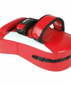 XMARTIAL 2 Pcs White Red Rampage Muay Thai Pads Muay Thai Gear