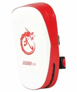 XMARTIAL 2 Pcs White Red Rampage Muay Thai Pads Muay Thai Gear