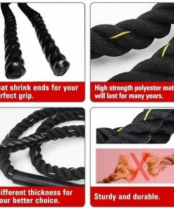 XMARTIAL 3M Heavy Battle Rope Training Equipment 16 XMARTIAL 3M Heavy Battle Rope Training Equipment