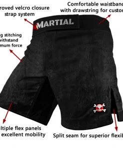 XMARTIAL Accent Minimalist Hybrid BJJ/MMA Shorts