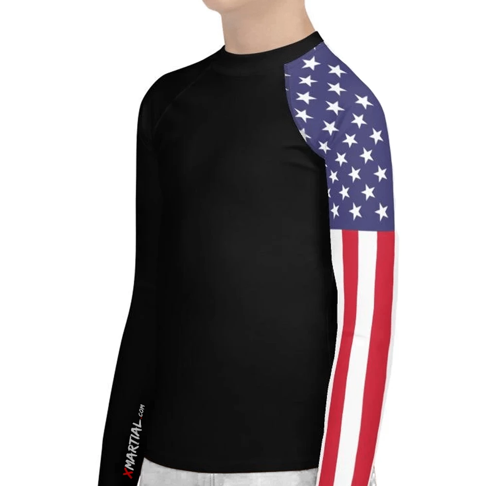 XMARTIAL American Warrior Kids Rash Guard 5 XMARTIAL American Warrior Kids Rash Guard