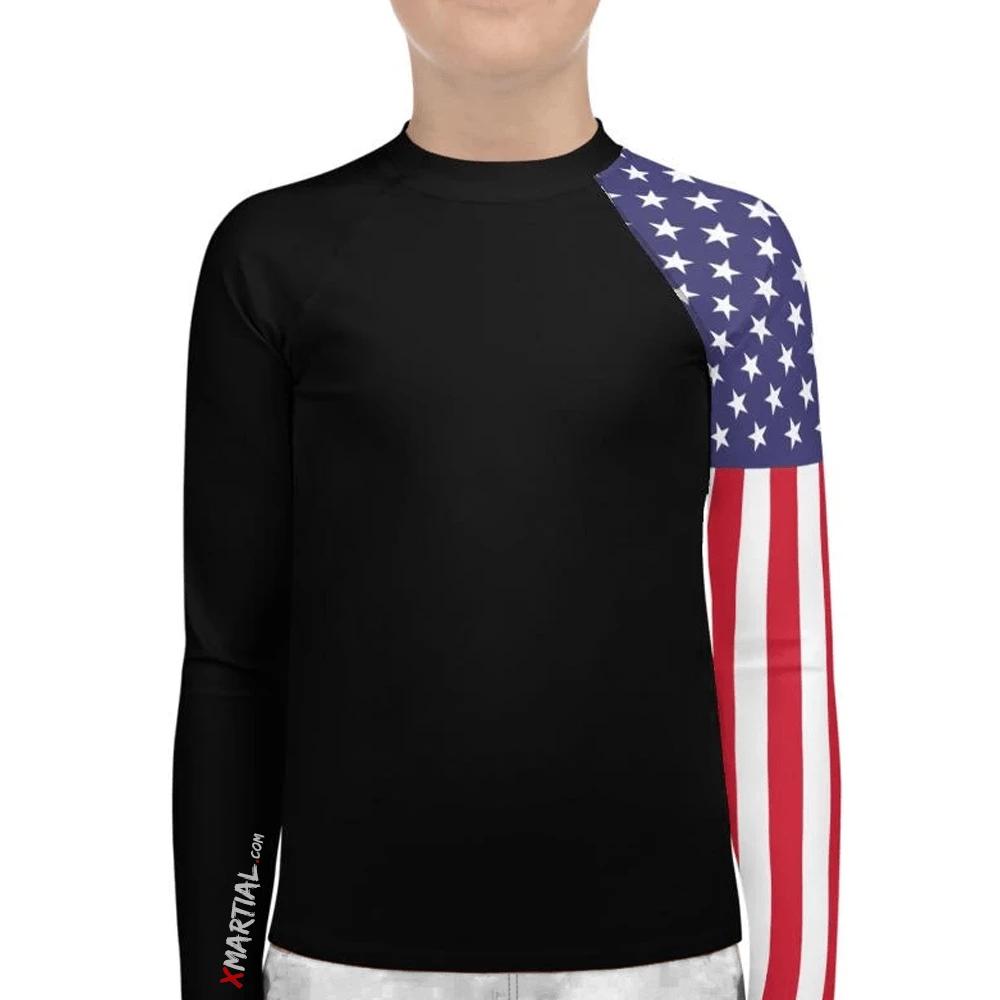 XMARTIAL American Warrior Kids Rash Guard 3 XMARTIAL American Warrior Kids Rash Guard