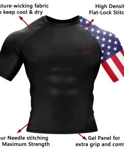 XMARTIAL American Warrior Shortsleeve Rash Guard Rash Guards 9 XMARTIAL American Warrior Shortsleeve Rash Guard Rash Guards