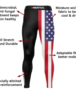 XMARTIAL Compression Pants American Warrior Spats