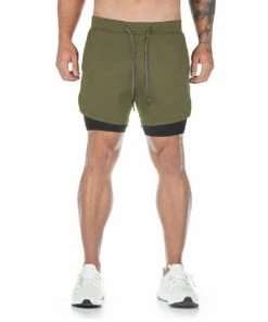 XMARTIAL Army Green Ultra Pro 2-in-1 Shorts Less Than $35