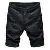 XMARTIAL Black Ripped Denim Shorts
