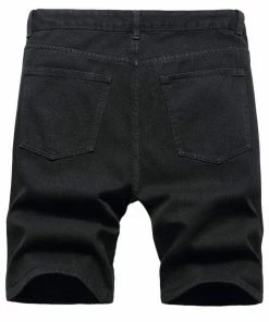 XMARTIAL Black Ripped Denim Shorts