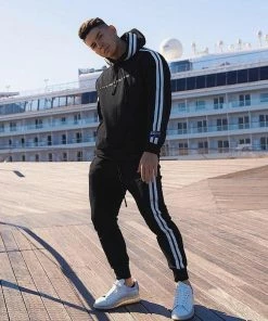 XMARTIAL Black Side Striped Hoodies Joggers 16 XMARTIAL Black Side Striped Hoodies Joggers