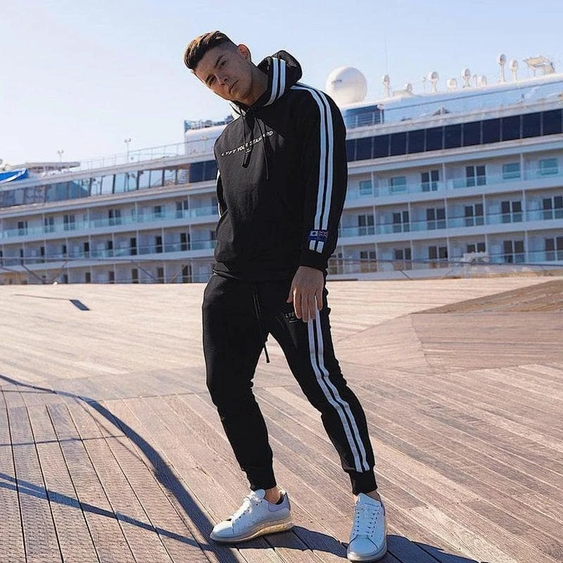 XMARTIAL Black Side Striped Hoodies Joggers 9 XMARTIAL Black Side Striped Hoodies Joggers