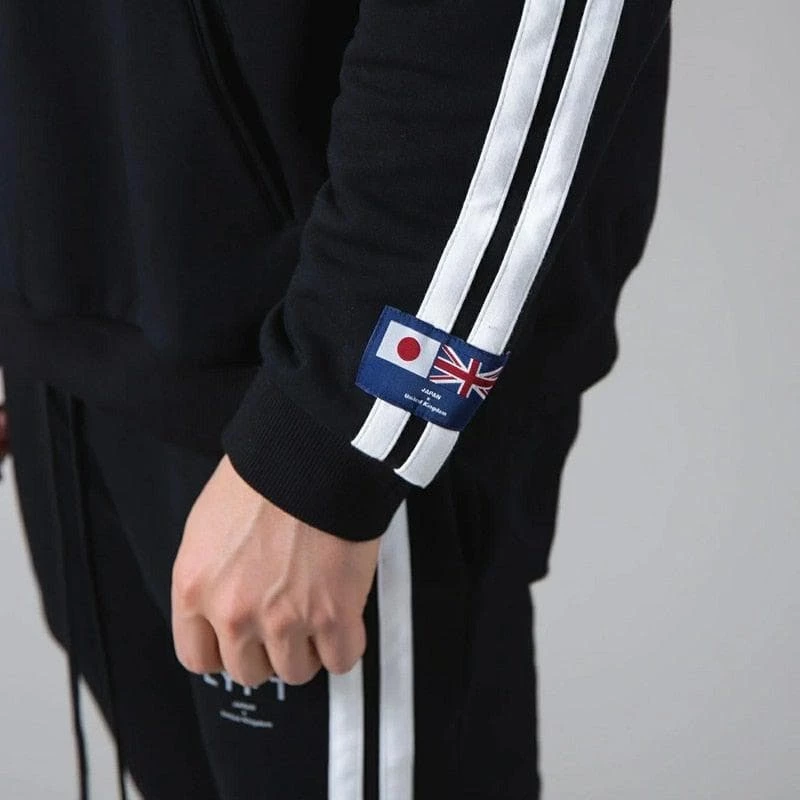 XMARTIAL Black Side Striped Hoodies Joggers 8 XMARTIAL Black Side Striped Hoodies Joggers
