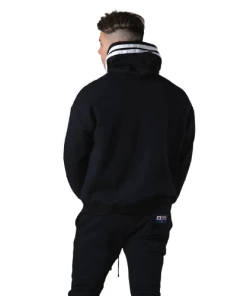 XMARTIAL Black Side Striped Hoodies Joggers