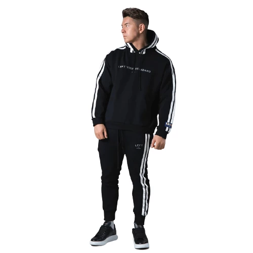 XMARTIAL Black Side Striped Hoodies Joggers 3 XMARTIAL Black Side Striped Hoodies Joggers