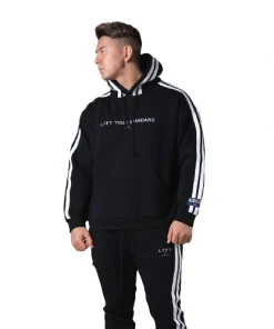XMARTIAL Black Side Striped Hoodies Joggers 12 XMARTIAL Black Side Striped Hoodies Joggers