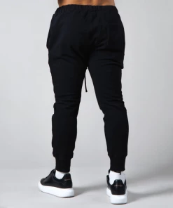 XMARTIAL Black Striped Joggers