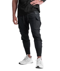 XMARTIAL Black Cargo Joggers