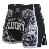 XMARTIAL MMA Shorts Black Tiger Muay Thai Shorts