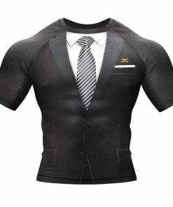 XMARTIAL Rash Guards Black Tuxedo BJJ Rash Guard