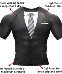 XMARTIAL Rash Guards Black Tuxedo BJJ Rash Guard