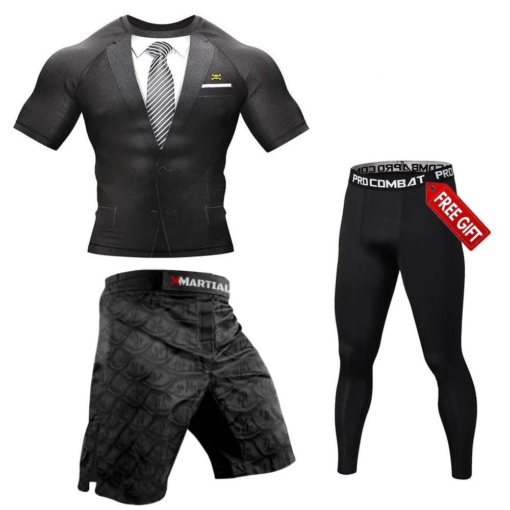 XMARTIAL Black Tuxedo Fightwear Bundle 7 XMARTIAL Black Tuxedo Fightwear Bundle
