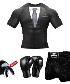 XMARTIAL Black Tuxedo Muay Thai Gear 12 XMARTIAL Black Tuxedo Muay Thai Gear