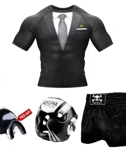 XMARTIAL Black Tuxedo Muay Thai Gear