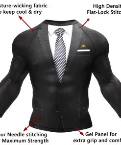 XMARTIAL Rash Guards Black Tuxedo BJJ Rash Guard