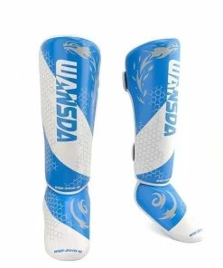 XMARTIAL Blue Combat Muay Thai Shin Guards