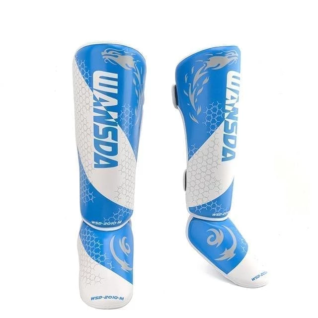 XMARTIAL Blue Combat Muay Thai Shin Guards 3 XMARTIAL Blue Combat Muay Thai Shin Guards