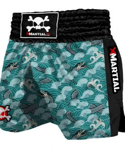 XMARTIAL Blue Dragon Muay Thai Shorts MMA Shorts