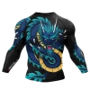XMARTIAL Rash Guards Blue Dragon Rash Guard