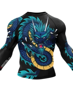 XMARTIAL Rash Guards Blue Dragon Rash Guard