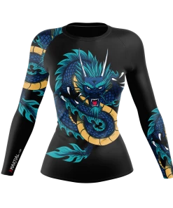 XMARTIAL Blue Dragon Women’s Rash Guard Rash Guards