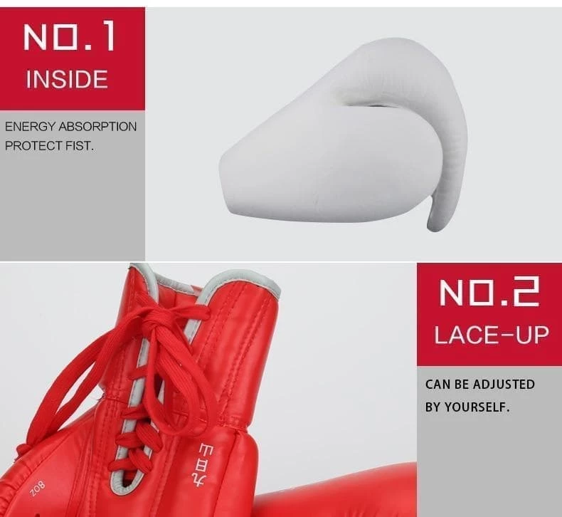 XMARTIAL Blue Ground And Pound Lace Boxing Gloves 5 XMARTIAL Blue Ground And Pound Lace Boxing Gloves