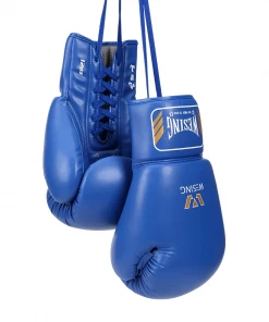 XMARTIAL Blue Ground And Pound Lace Boxing Gloves 7 XMARTIAL Blue Ground And Pound Lace Boxing Gloves