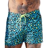 XMARTIAL Blue Leopard Swim Trunks