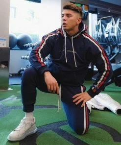 XMARTIAL BJJ Gear Blue Side Striped Hoodies Joggers 14 XMARTIAL BJJ Gear Blue Side Striped Hoodies Joggers