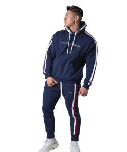 XMARTIAL BJJ Gear Blue Side Striped Hoodies Joggers