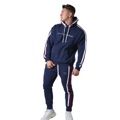 XMARTIAL BJJ Gear Blue Side Striped Hoodies Joggers 3 XMARTIAL BJJ Gear Blue Side Striped Hoodies Joggers