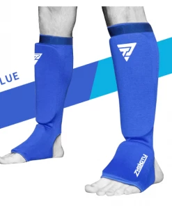 XMARTIAL Blue Triad Shin Guards Muay Thai Shin Guards