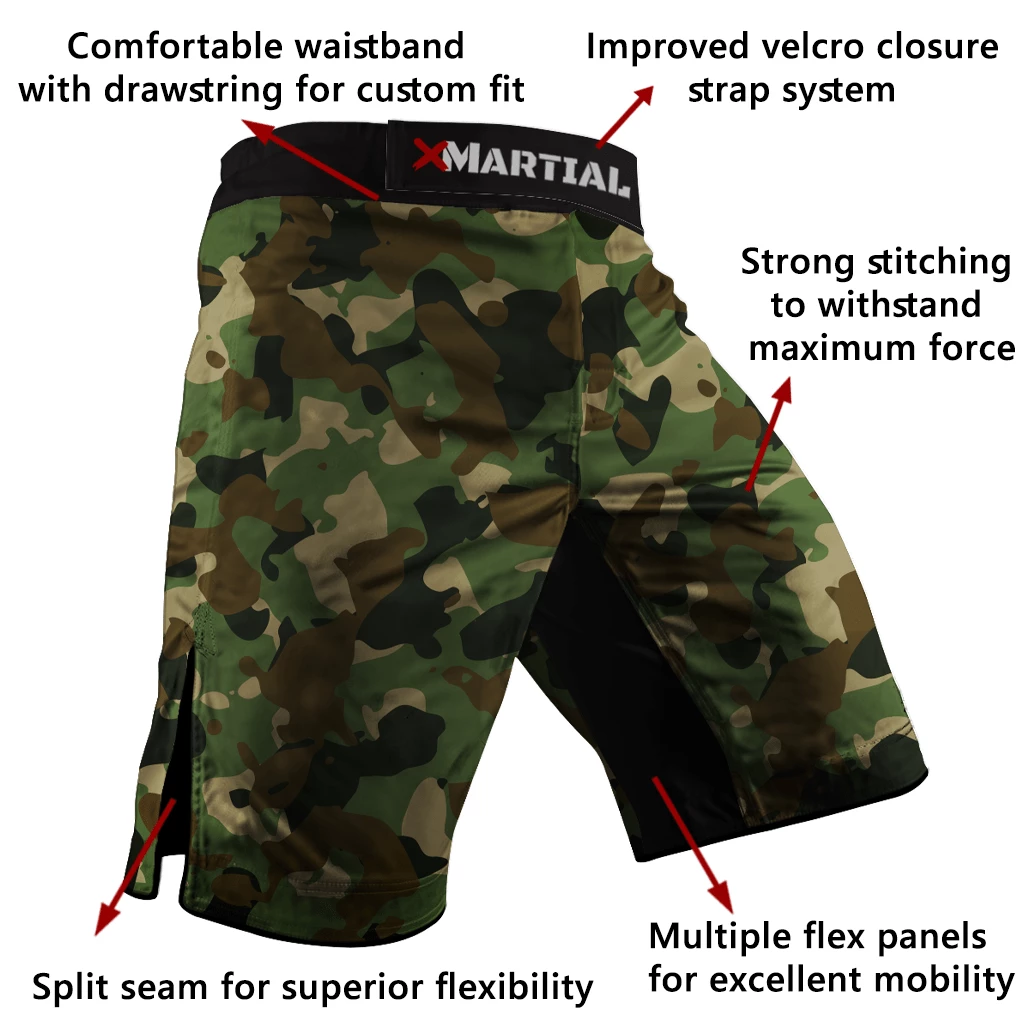 XMARTIAL Camo BJJ & MMA Shorts 5 XMARTIAL Camo BJJ & MMA Shorts
