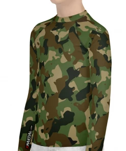 XMARTIAL Rash Guards Camo Print Kids Rash Guard