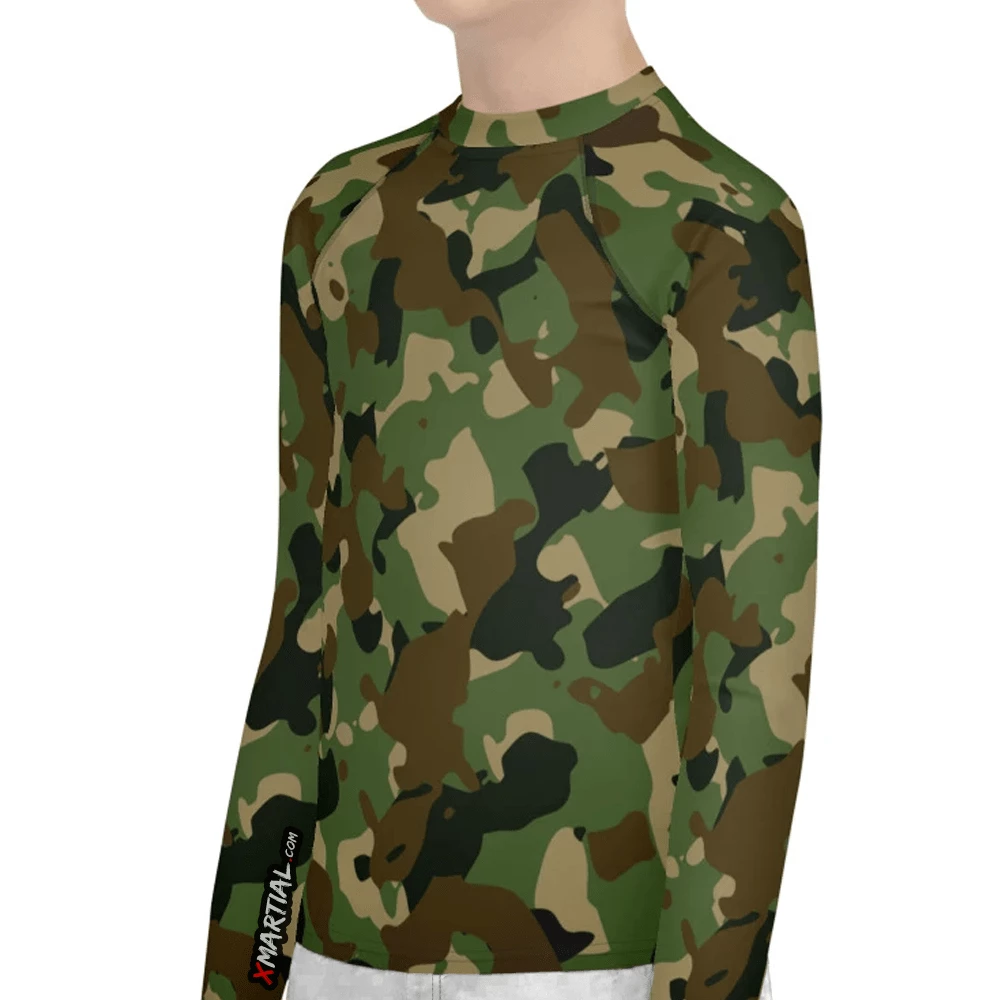 XMARTIAL Rash Guards Camo Print Kids Rash Guard 4 XMARTIAL Rash Guards Camo Print Kids Rash Guard
