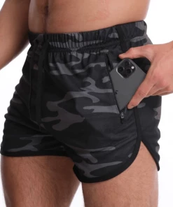 XMARTIAL New Arrival Camo Split Gym Shorts