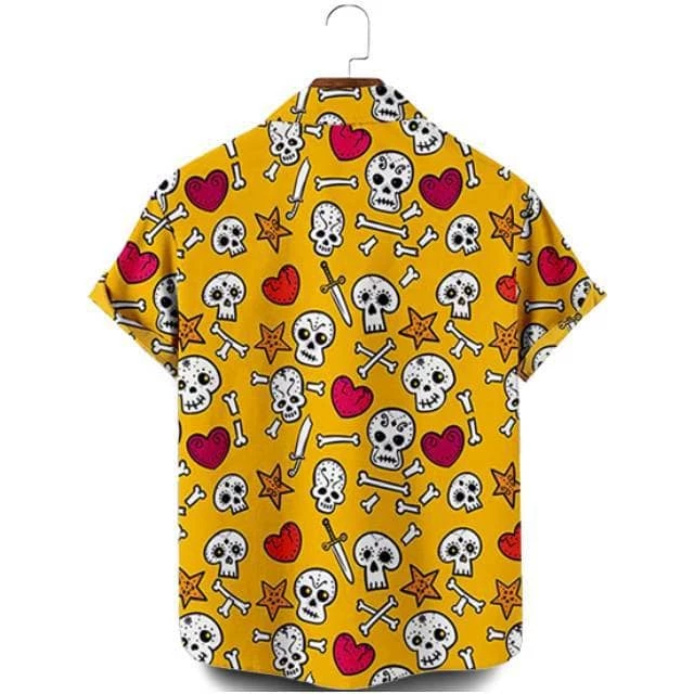 XMARTIAL Spooky Bones Casual Shirt Streetwear & Athletics 4 XMARTIAL Spooky Bones Casual Shirt Streetwear & Athletics