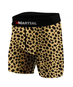 XMARTIAL MMA Shorts Cheetah BJJ/MMA Compression Shorts