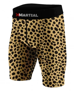 XMARTIAL MMA Shorts Cheetah BJJ/MMA Compression Shorts
