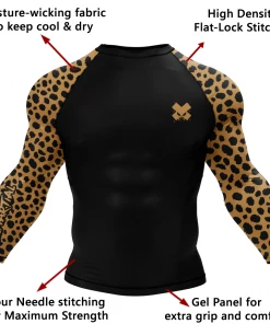 XMARTIAL Cheetah Rash Guard Rash Guards 12 XMARTIAL Cheetah Rash Guard Rash Guards