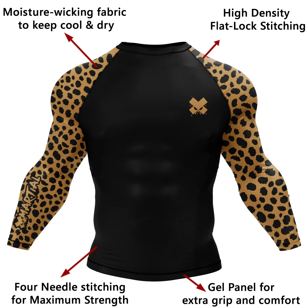 XMARTIAL Cheetah Rash Guard Rash Guards 6 XMARTIAL Cheetah Rash Guard Rash Guards
