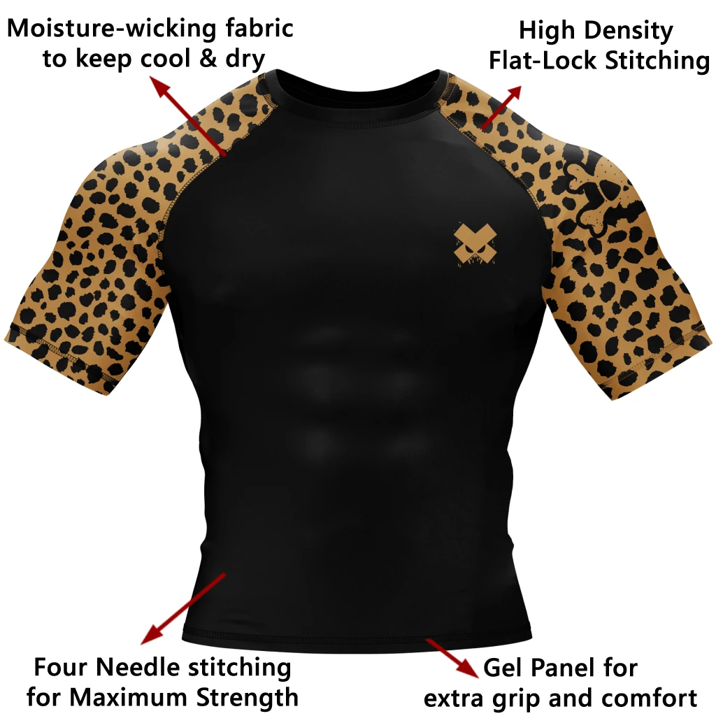 XMARTIAL Cheetah Rash Guard Rash Guards 7 XMARTIAL Cheetah Rash Guard Rash Guards